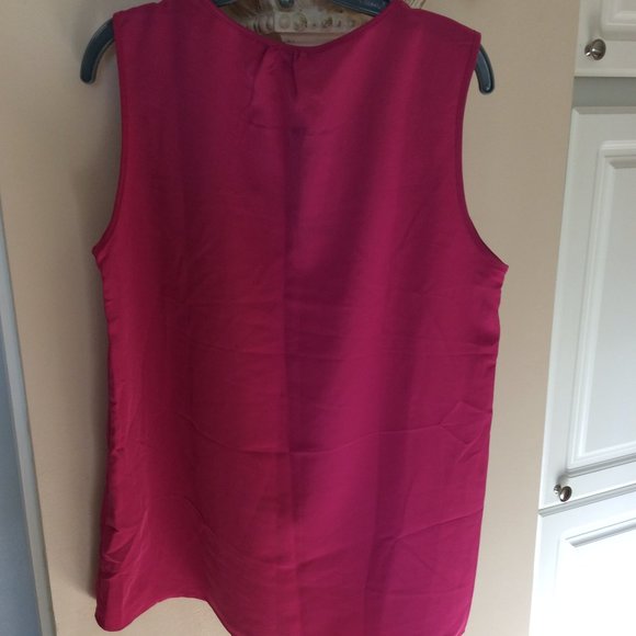 3/$50 - NWT - Hot Pink Sleeveless top by Nicole Miller - Picture 5 of 7